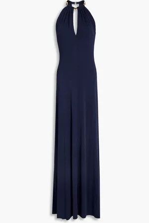Halston Heritage Oriana embellished jersey gown - Blue - US 10
