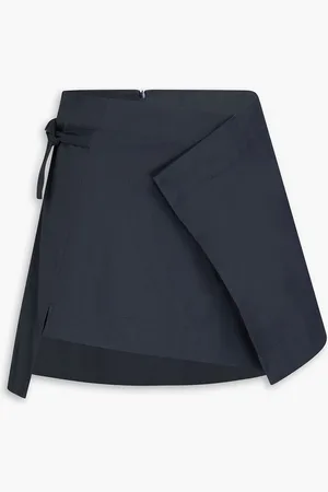 J.W.Anderson Kite draped stretch-cotton twill mini skirt - Blue - UK 10