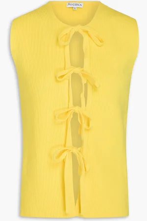 J.W.Anderson Ribbed cotton-blend top - - XS