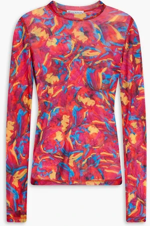 J.W.Anderson Printed stretch-mesh top - - XS