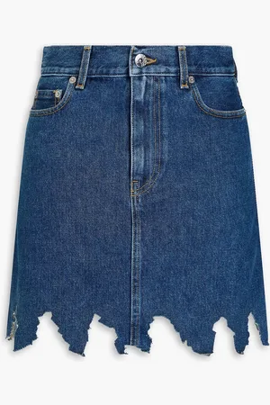 J.W.Anderson Laser-cut denim mini skirt - Blue - UK 10