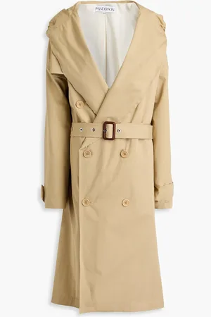 J.W.Anderson Cotton-gabardine hooded trench coat - Neutral - M