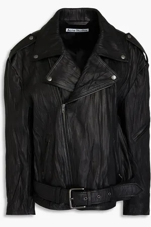 Acne Studios Leather biker jacket - - DE 34