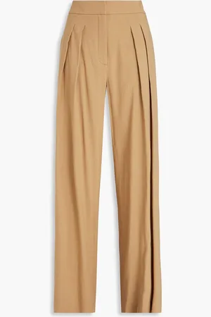 VERONICA BEARD Jodie linen-blend wide-leg pants - Brown - US 2