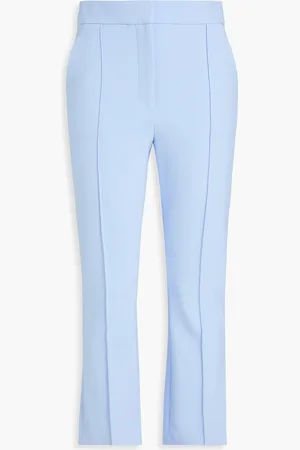 VERONICA BEARD Tani crepe kick-flare pants - Blue - US 10