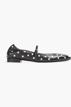 Stuart Weitzman Stuuded leather Mary Jane flats - - EU 37.5