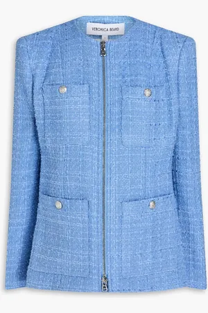 VERONICA BEARD Agni bouclé-tweed jacket - Blue - US 0