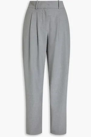 VERONICA BEARD Lagarde pleated crepe tapered pants - - US 2