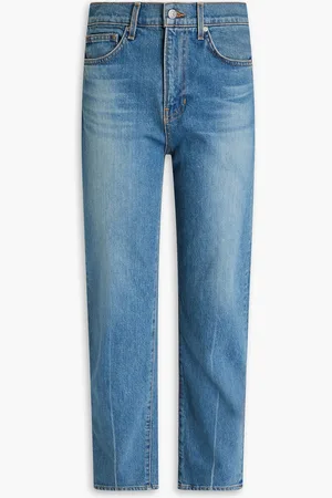 VERONICA BEARD Joey cropped high-rise tapered jeans - Blue - 25