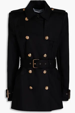 VERONICA BEARD Angelique belted cotton-blend trench coat - - US 6