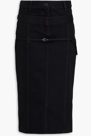 Jacquemus De Nîmes Criollo belted denim pencil skirt - - 28