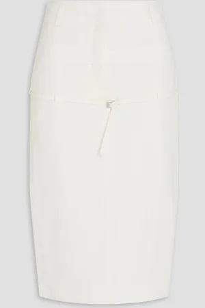 Jacquemus Caraco belted canvas pencil skirt - - FR 34