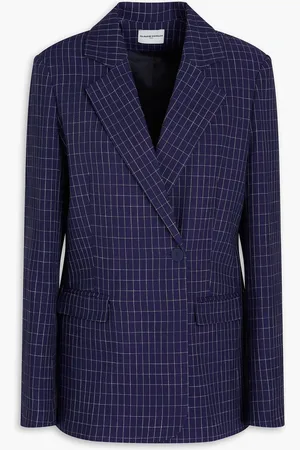 Claudie Pierlot Villa checked grain de poudre blazer - Blue - FR 38