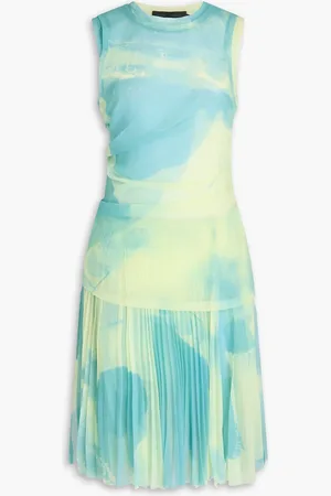 Proenza Schouler Layered printed chiffon dress - Blue - US 8