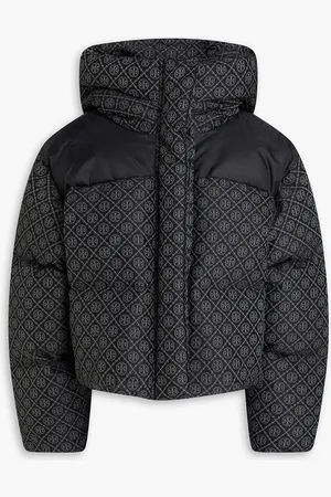 Tory Burch Quilted jacquard down jacket - Gray - XL