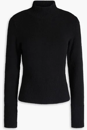 Proenza Schouler Claude open-back bouclé-knit turtleneck sweater - - M