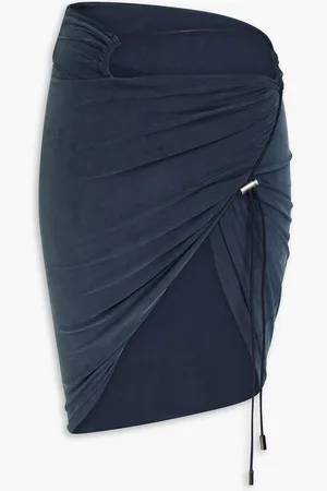 Jacquemus Cutout cupro-blend stretch-jersey mini skirt - Blue - M