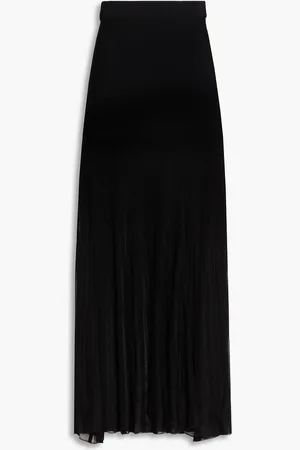 Claudie Pierlot Maryline wrap-effect stretch-knit maxi skirt - - S