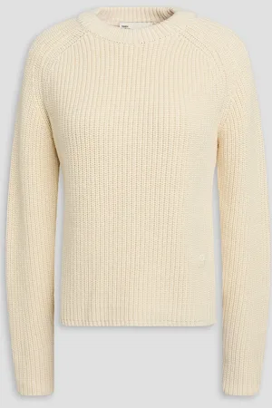 Tory Burch Ribbed cotton sweater - White - M