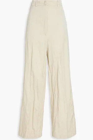 GENTRYPORTOFINO Twill wide-leg pants - Neutral - IT 44