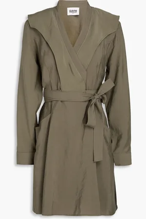 Claudie Pierlot Wrap-effect modal-blend mini dress - Green - FR 40