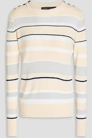 Proenza Schouler Judy striped ribbed-knit sweater - White - S