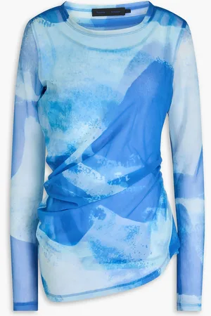 Proenza Schouler Amber printed jersey top - Blue - US 2