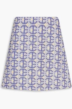 Claudie Pierlot Printed cotton mini skirt - Blue - FR 34