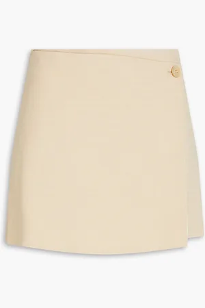 Claudie Pierlot Skirt-effect crepe shorts - Neutral - FR 38