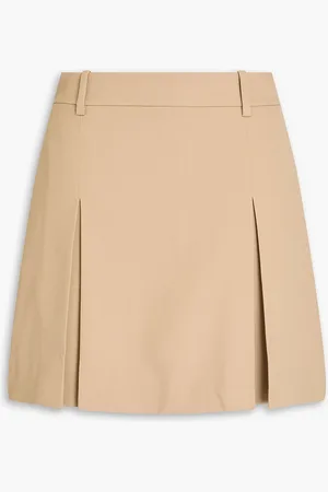 Tory Burch Pleated crepe golf skirt - Neutral - US 10