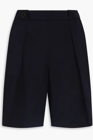 Claudie Pierlot Pleated twill shorts - Blue - FR 40