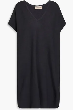 GENTRYPORTOFINO Cotton and cashmere-blend dress - Blue - IT 38