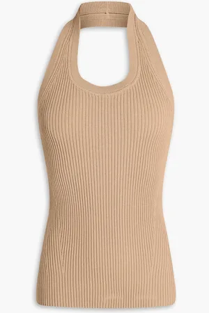 Proenza Schouler Gloria ribbed-knit halterneck top - Neutral - S