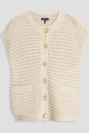 RAG&BONE Marlee pointelle-knit cotton-blend cardigan - White - S