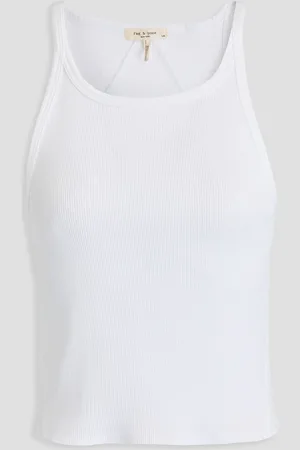 RAG&BONE Esential stretch-Pima cotton-jersey tank - - L