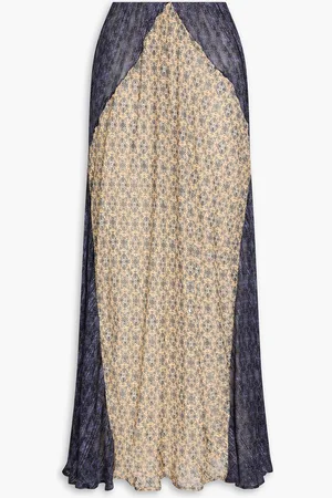 RAG&BONE Delancy printed chiffon and jacquard maxi skirt - Neutral - M