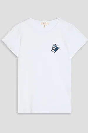 RAG&BONE Appliquéd cotton-jersey T-shirt - - XXS