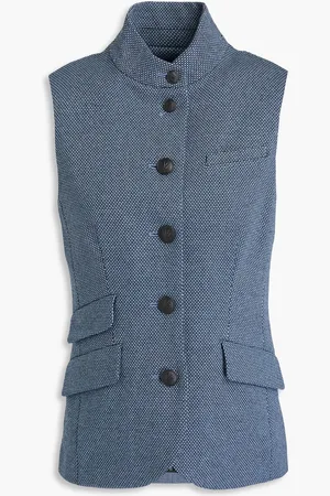RAG&BONE Slade cotton-blend jacquard vest - Blue - US 2