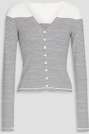 RAG&BONE Striped knitted cardigan - White - M
