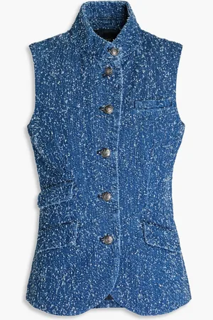RAG&BONE Slade cotton-tweed vest - Blue - US 0