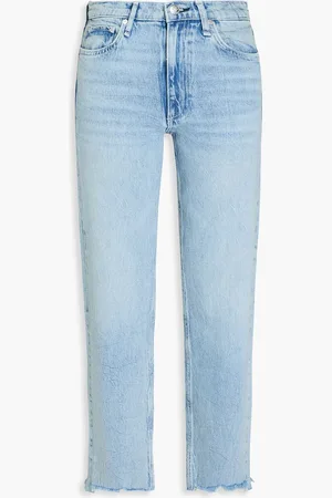 RAG&BONE Harlow cropped high-rise straight-leg jeans - Blue - 27