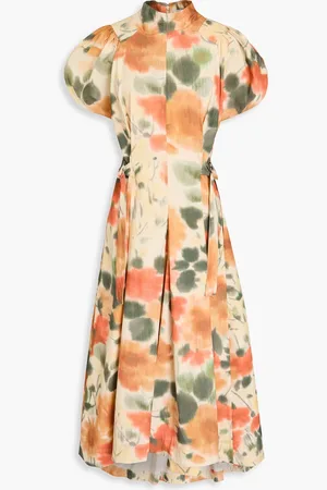 3.1 Phillip Lim Pleated floral-print cotton-poplin midi dress - - US 0
