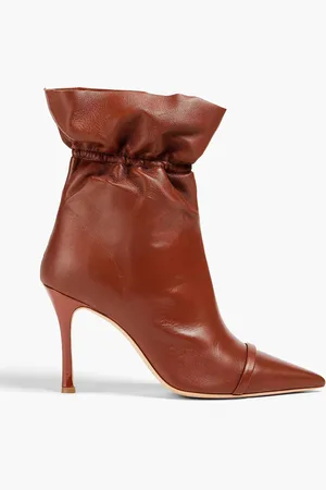 MALONE SOULIERS Fallon gathered leather ankle boots - - EU 38