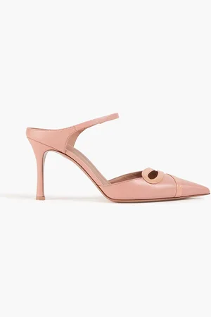 MALONE SOULIERS Bonnie cutout leather mules - Pink - EU 36