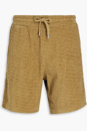 Frescobol Carioca Augusto cotton-terry jacquard drawstring shorts - Green - XXL