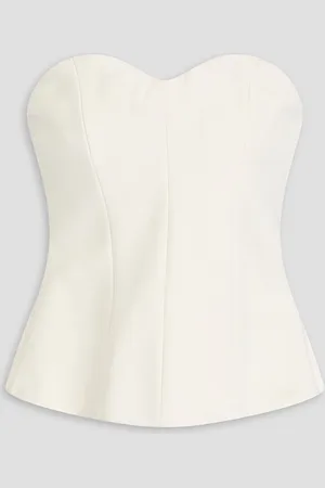 Victoria Beckham Crepe strapless bustier top - White - UK 8