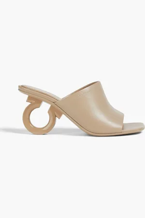 Salvatore Ferragamo Astro leather mules - Neutral - US 6.5