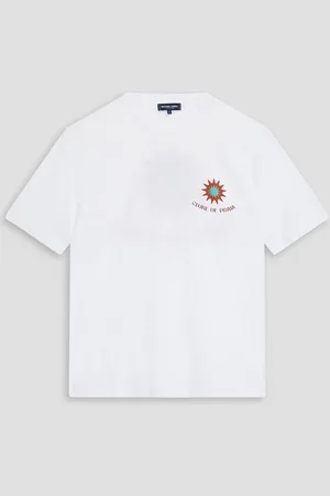 Frescobol Carioca Dinis printed cotton and linen-blend jersey T-shirt - White - S