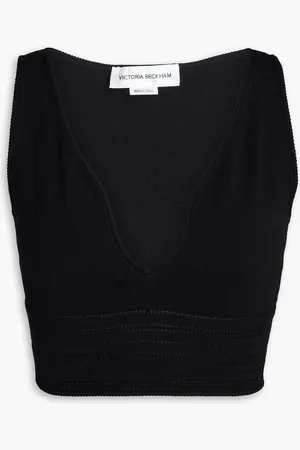 Victoria Beckham Cropped knitted top - - UK 12