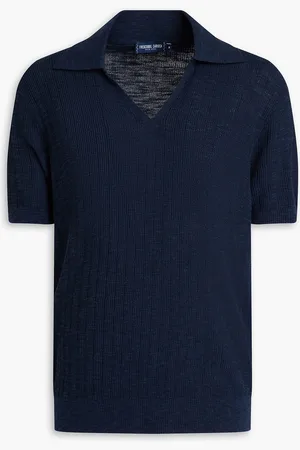 Frescobol Carioca Joaquin ribbed cotton-blend polo shirt - Blue - L
